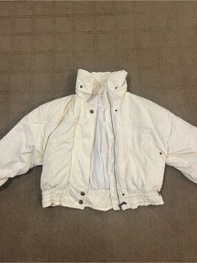 Vintage Bogner cropped Ivory Puffer Jacket